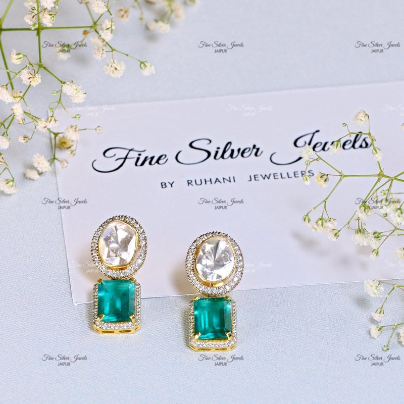 EMERALD DELIGHTS EARRINGS finesilverjewels