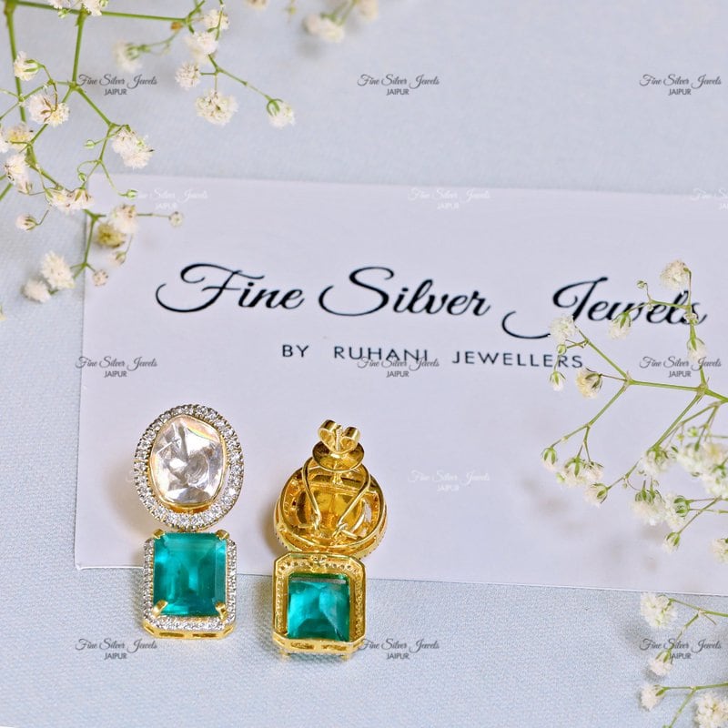 EMERALD DELIGHTS EARRINGS finesilverjewels