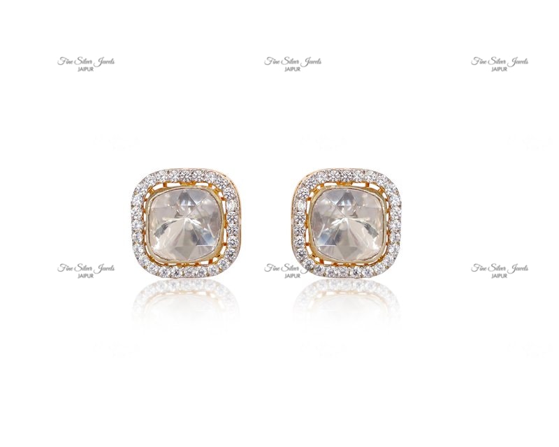 SUNSHINE POLKI EARRINGS finesilverjewels