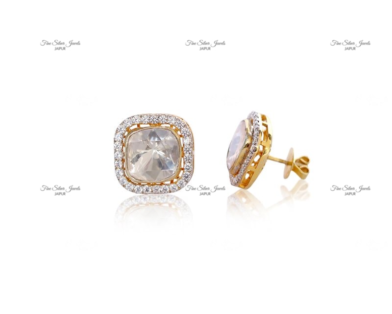 SUNSHINE POLKI EARRINGS finesilverjewels