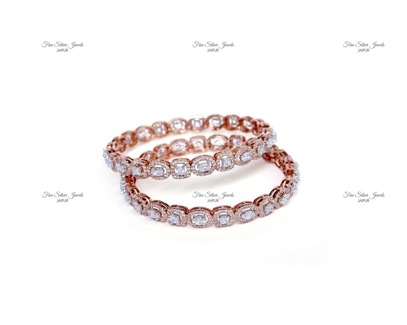 925 silver MULTI SHAPE BANGLE (set of 2) finesilverjewels