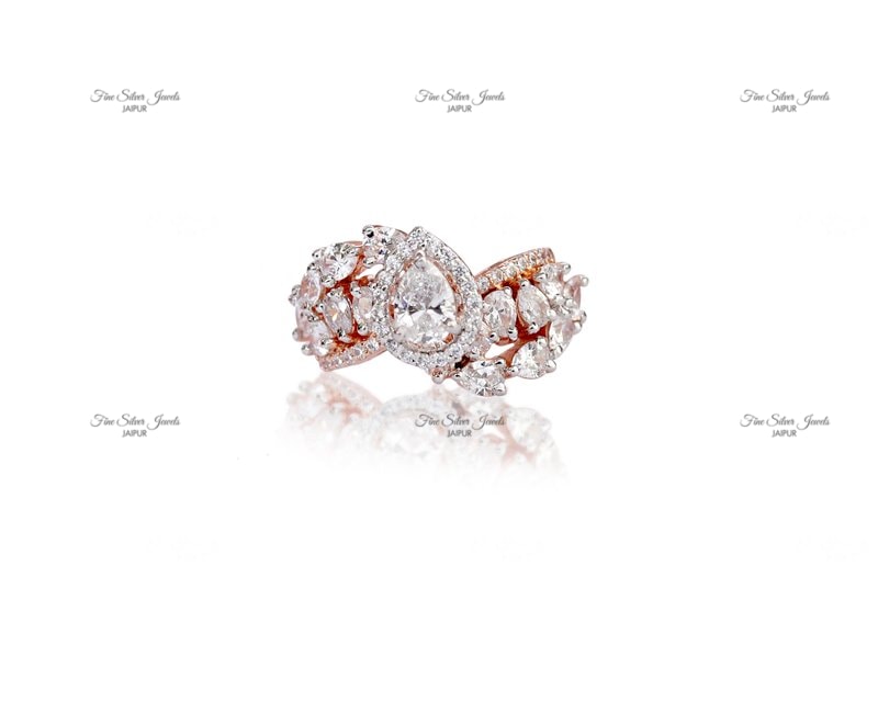 PEAR PERFECT SOLITAIRE RING finesilverjewels