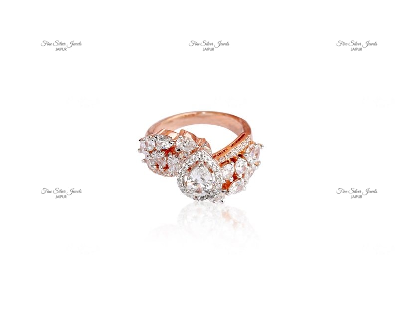 PEAR PERFECT SOLITAIRE RING finesilverjewels