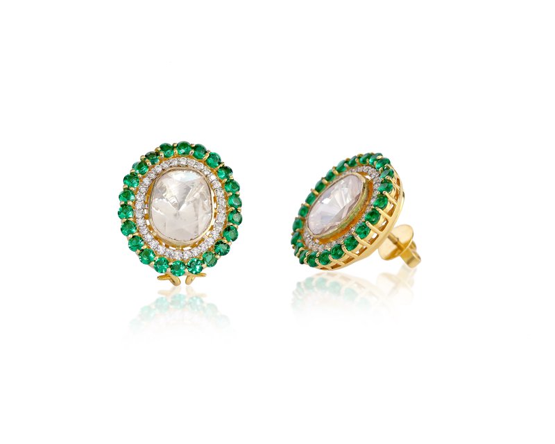 EMERALD EARRINGS | Rebeka Crystal Earrings | Emerald Jewelry | Rebekajewelry