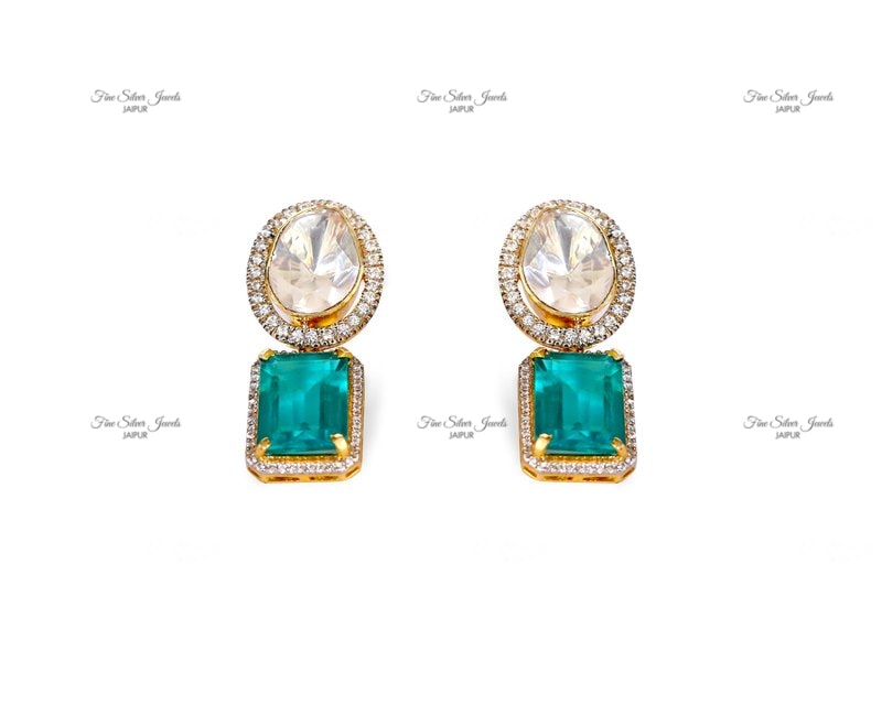 EMERALD DELIGHTS EARRINGS finesilverjewels