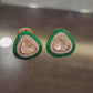 925 silver green pop earrings