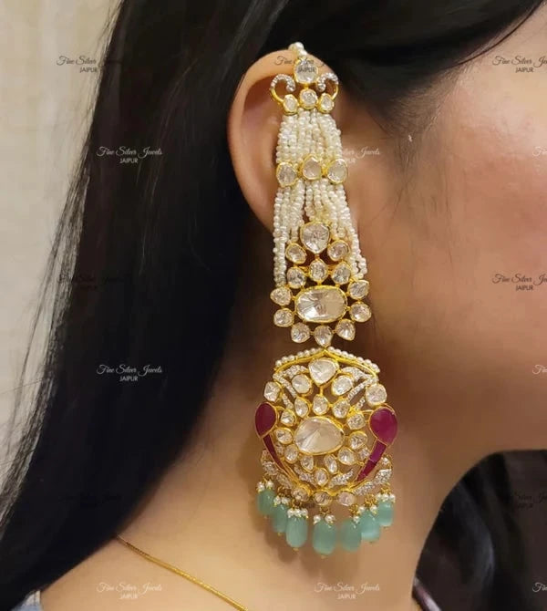 PADMAKSHYA POLKI EARRING finesilverjewels