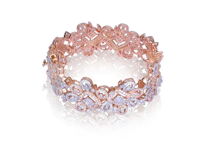 Buy Geometric Handmade Crystal Swarovski Bracelet. Bridal Aurora Borealis  Crystal Bracelet. Online in India - Etsy