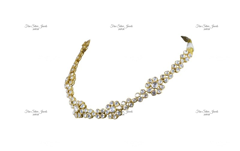 FLORAL POLKI NECKLACE finesilverjewels