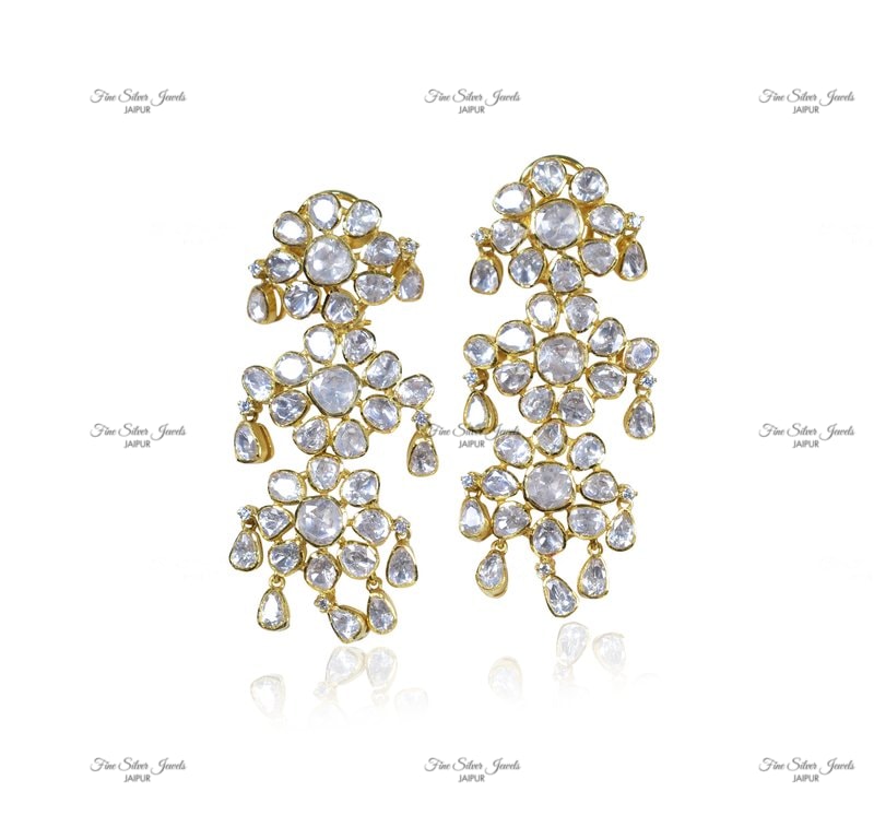FLORAL POLKI NECKLACE finesilverjewels