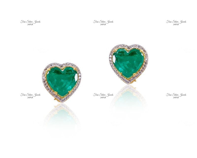 GREEN DOUBLET EARRINGS finesilverjewels