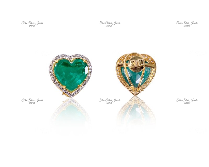 GREEN DOUBLET EARRINGS finesilverjewels