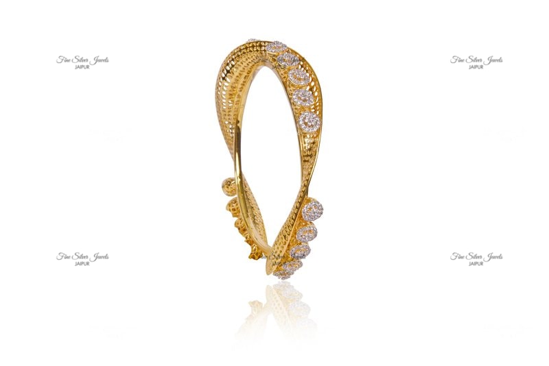 92.5 silver TWISTED BANGLE finesilverjewels