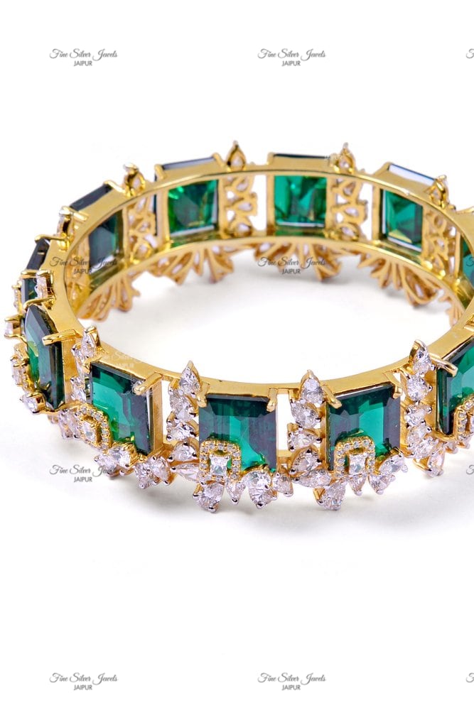 POWER OF GREEN BANGLE finesilverjewels