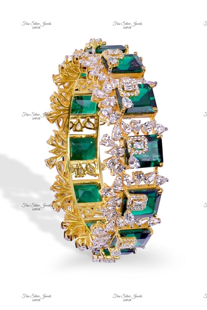 POWER OF GREEN BANGLE finesilverjewels