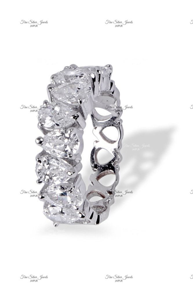 PEAR PERFECT BAND RING finesilverjewels