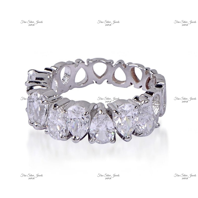 PEAR PERFECT BAND RING finesilverjewels