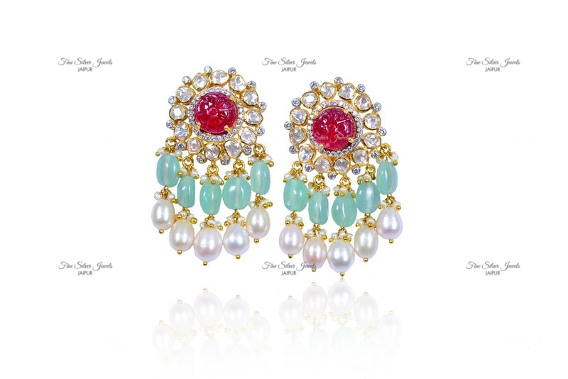 FLORAL PEARL EARRINGS finesilverjewels