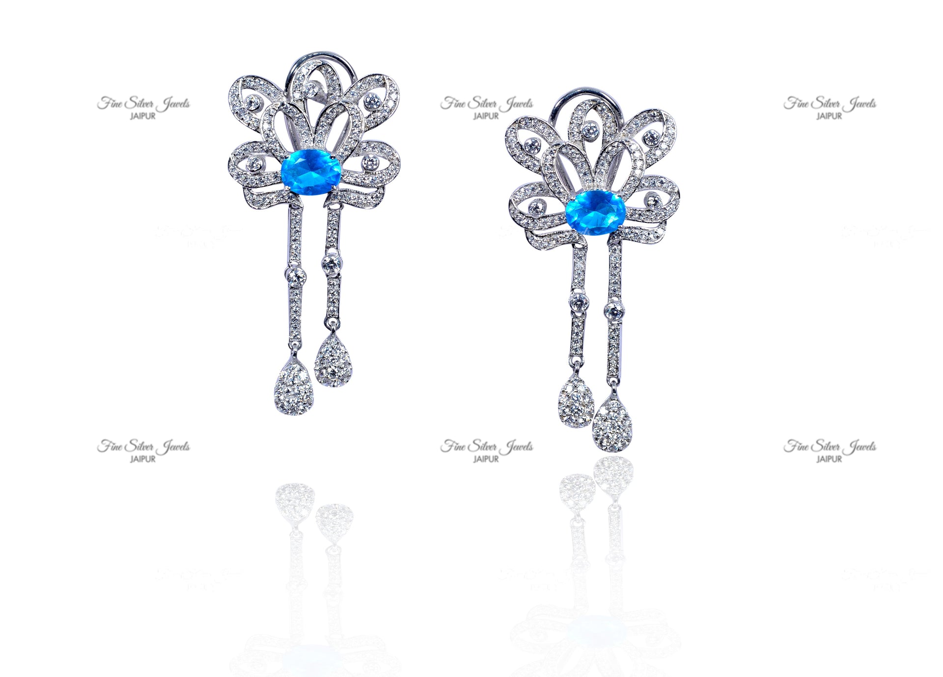 TURQUOISE BLUE EARRINGS finesilverjewels