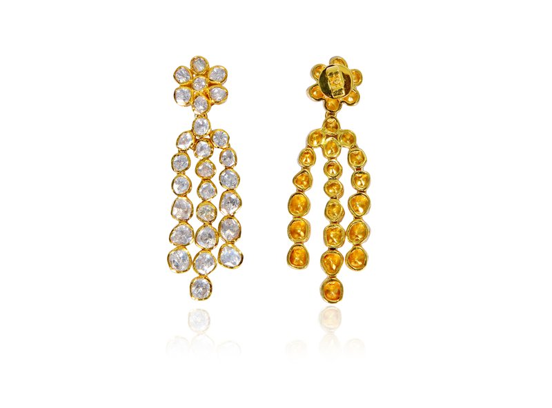 CANDERE - A KALYAN JEWELLERS COMPANY 22 (916) BIS Hallmark Yellow Gold  Dangle Earring for Women with Screw Back closure. : Amazon.in: Fashion