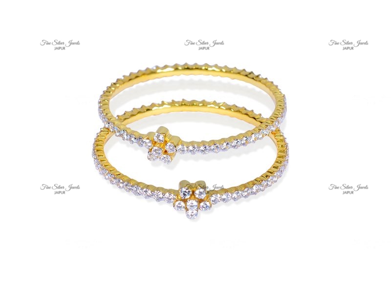 GOLDEN SWAROVSKI BANGLE finesilverjewels