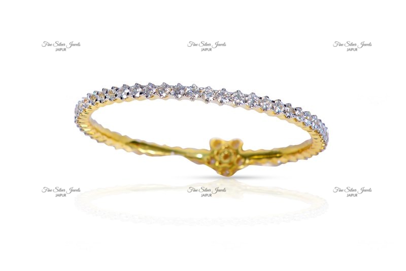 GOLDEN SWAROVSKI BANGLE finesilverjewels