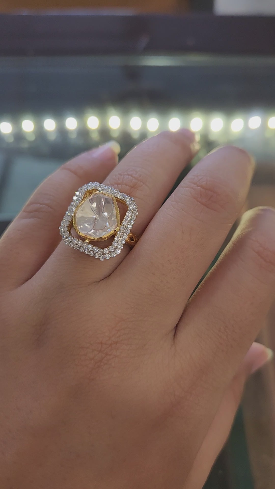925 Silver Raag Polki Ring